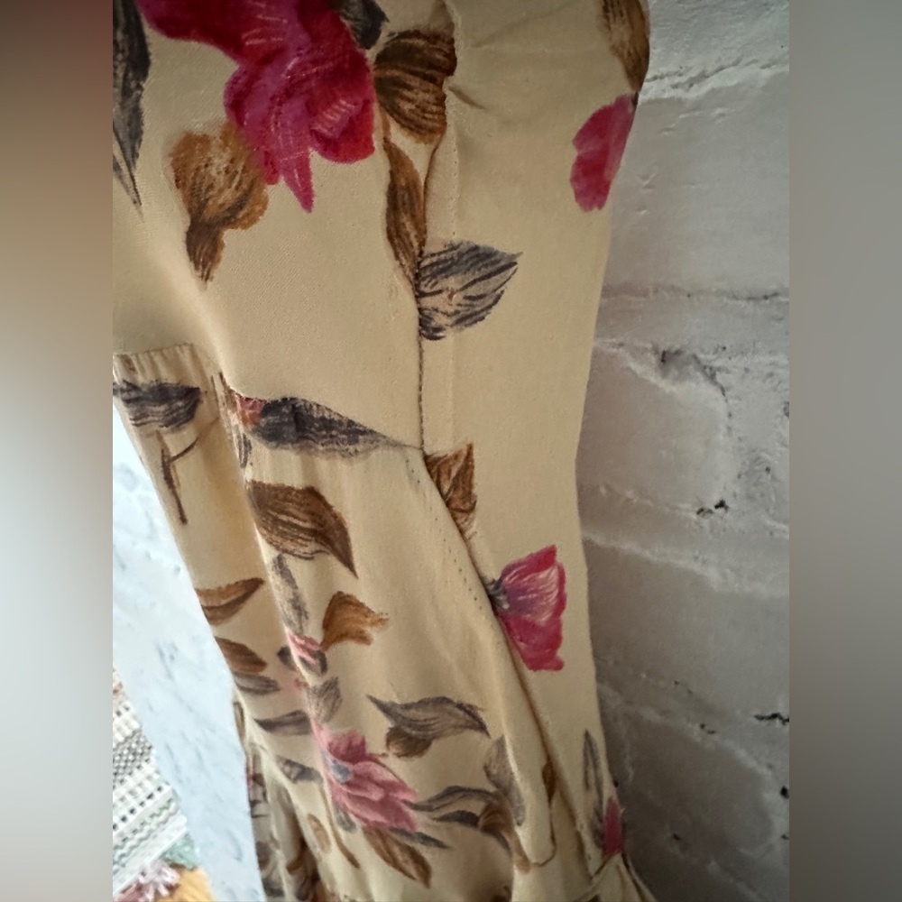 Vintage Dorothy Schoelen Designs Floral Midi Dress w/ Pockets Size 4 - Picture 11 of 12